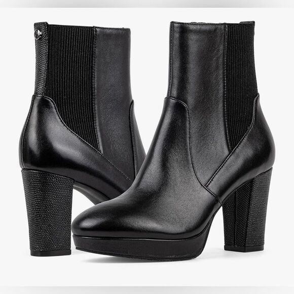 Donald J Pliner Black Platform Leather Boots(Size 10M) - Picture 2 of 11